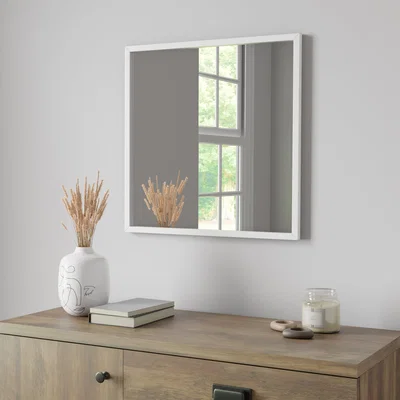 Dunelm Essentials 55cm Square Mirror White White