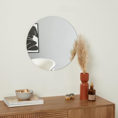 Dunelm Frameless Round Mirror 50cm Silver