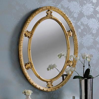 Dunelm Yearn Decorative Oval Mirror, Gold Effect 86x66cm Gold Effect