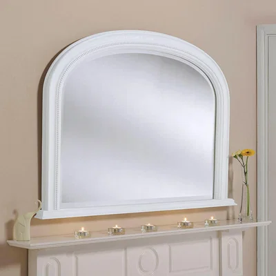 Dunelm Yearn Beaded Mantle Mirror 112x79cm White White