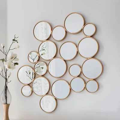 Dunelm Ariton Mirror 101 x 118cm Gold Effect