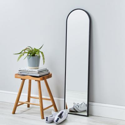 Dunelm Apartment Narrow Arch Leaner Mirror 120x30cm Black Silver Effect