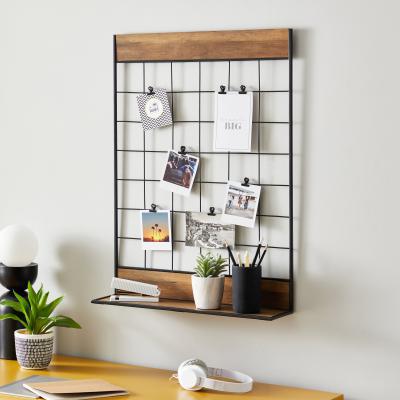 Dunelm Fulton WFH Metal Notice Board Black