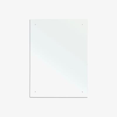 Dunelm Plain Rectangular Mirror Silver Effect