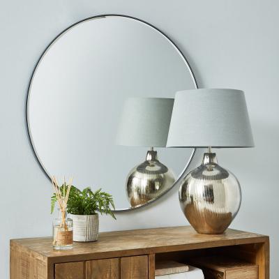 Dunelm Apartment Round Wall Mirror 80cm Grey Grey