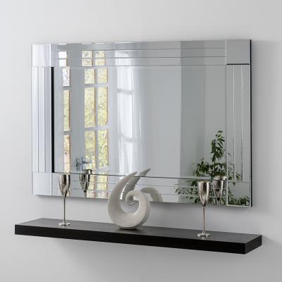 Dunelm Yearn Triple Edge Mirror Black and Clear