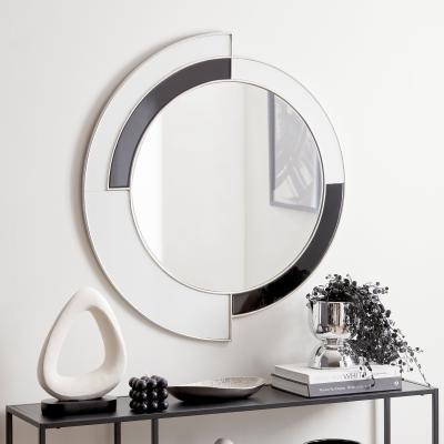 Dunelm Curves Wall Mirror 90x90cm Black and white