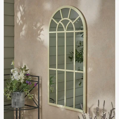 Dunelm Indoor Outdoor Cream Country Window Mirror 90cm x 45cm Cream