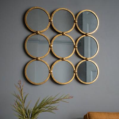 Dunelm Bradbury Antique Gold Effect Leaf Wall Mirror Gold Effect