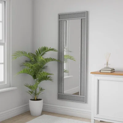 Dunelm Grey Lucy Cane Full Length Mirror Grey