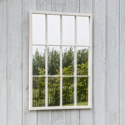 Dunelm Zuri Outdoor Mirror Natural (Cream)