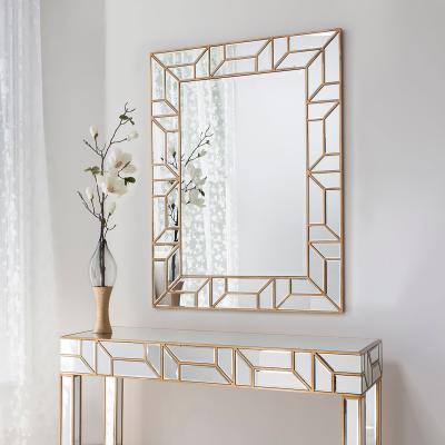 Dunelm Vera Mirror 89 x 118cm Gold Effect