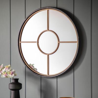 Dunelm Rath Round Mirror 80cm Gold Effect
