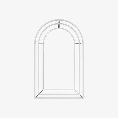 Dunelm Double Edge Frame Arch Large Mirror 80x50cm White