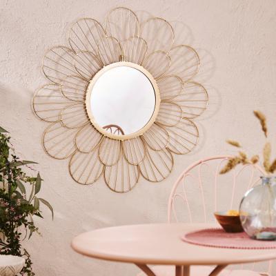 Dunelm Gold Effect Flower Mirror Gold Effect