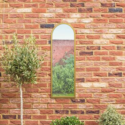 Dunelm Arcus Arched Slim Indoor Outdoor Wall Mirror Gold