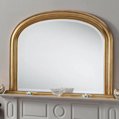Dunelm Yearn Beaded Mantle Mirror Gold Effect Gold Effect