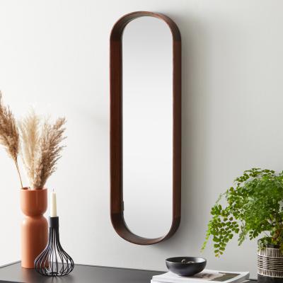 Dunelm Elements Solid Oak Lozenge Mirror Walnut (Brown)