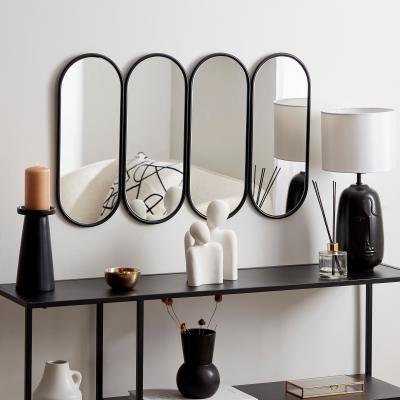 Dunelm Lozenge 80cm x 49cm Wall Mirror Black
