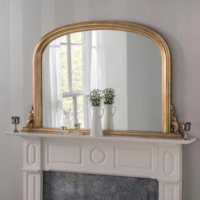Dunelm Yearn Decorative Overmantle Mirror 122x77cm Gold Effect Gold Effect