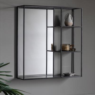 Dunelm Neola Mirror Shelf 60 x 65cm Black