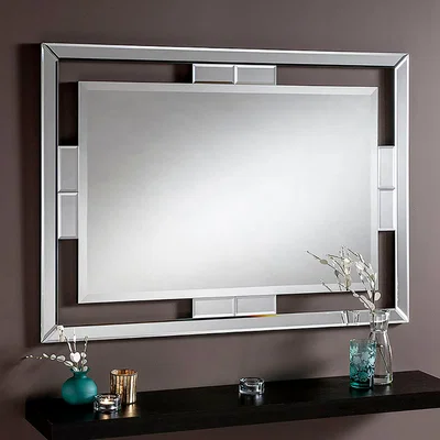 Dunelm Yearn Art Decor Mirror 112x82cm Black