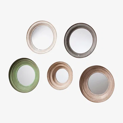Dunelm Crosby Set of 5 Mirrors MultiColoured