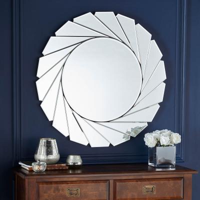 Dunelm Clear Edge Wall Mirror 80cm Silver Effect