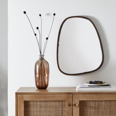 Dunelm Pebble Mirror 55cm x 44cm Walnut (Brown)