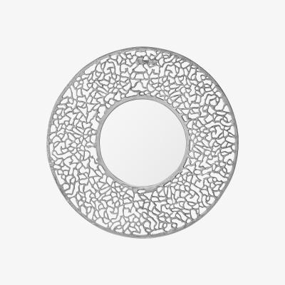 Dunelm Vance Round Mirror 80cm Silver