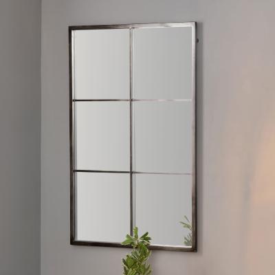 Dunelm 6 Section Rectangular Wall Mirror, Dark Grey 70x110cm Dark Grey