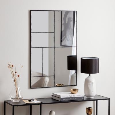 Dunelm Distressed Window Mirror 90x60cm Black