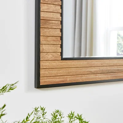 Dunelm Bryant Over Mantel Wall Mirror Brown