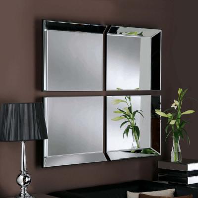 Dunelm Byblos 4 Panel Wall Mirror Black