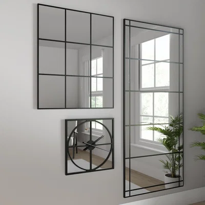 Dunelm Apartment Full Length Window Wall Mirror Silver