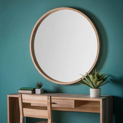 Dunelm Bowman 100cm Wall Mirror Natural
