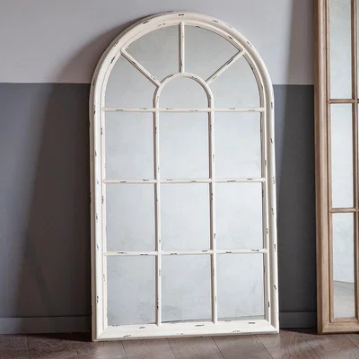 Dunelm Lavonia Arched Mirror, White 80x140cm White