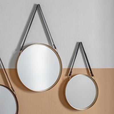 Dunelm Set of 2 Marlo Round Mirrors Gold Effect