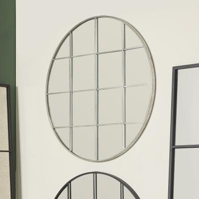Dunelm 16 Pane Round Wall Mirror, 100cm Silver