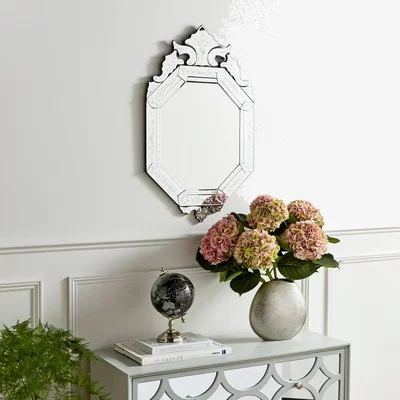 Dunelm Glass Venetian Swept Wall Mirror Silver