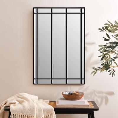 Dunelm Apartment Black Ladder Mirror Silver Effect