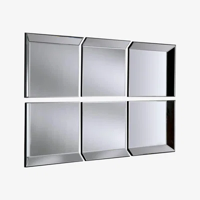 Furniture Village Byblos 6 Panel Mirror - Silver