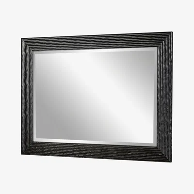 Furniture Village Gloss Black Textured Mirror