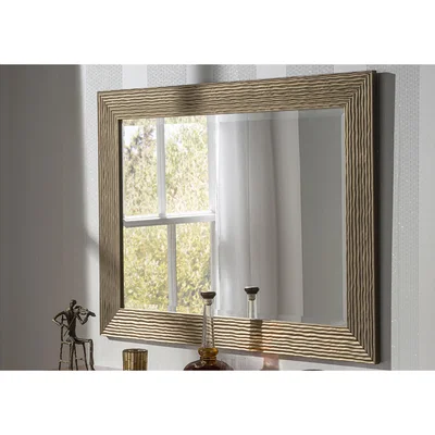 Furniture Village Gloss Bronze Textured Mirror - Bronze