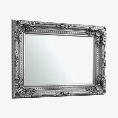 Furniture Village Carved Louis Mirror - Silver