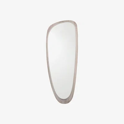Furniture123 Kamala Grey Oak Teardrop Wall Mirror