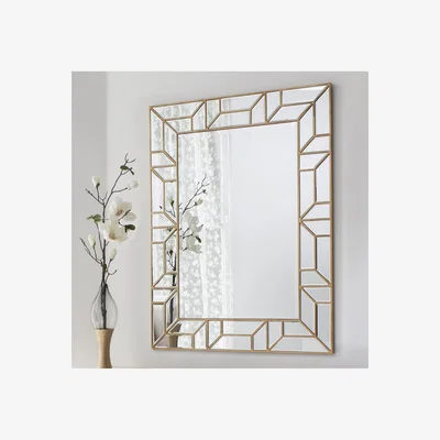 Furniture123 Wall Mirror in Gold - Caspian House