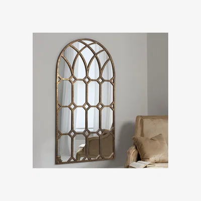 Furniture123 Khadra Gold Window Mirror - Caspian House