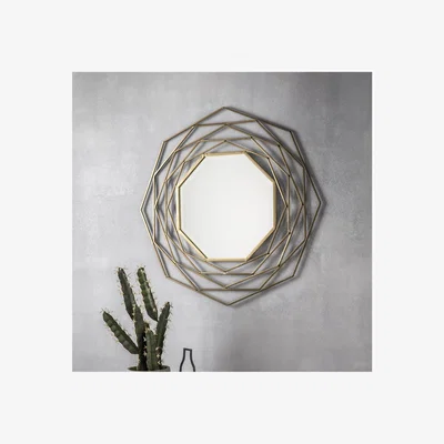 Furniture123 Estelle Gold Wall Mirror - Caspian House