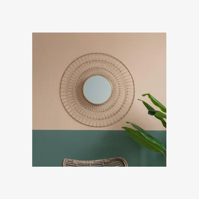 Furniture123 Caspian House Harwell Gold Round Mirror